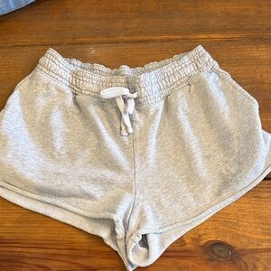 American Eagle Outfitters Light Gray Elastic Waist Athletic Shorts